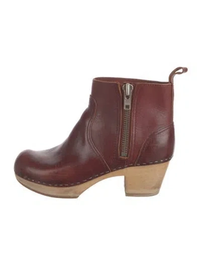 Pre-owned Swedish Hasbeens Leather Chelsea Boots In Brown