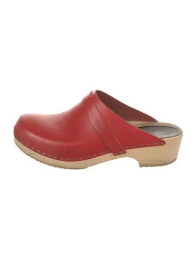 Pre-owned Swedish Hasbeens Leather Mules In Brown