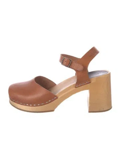 Pre-owned Swedish Hasbeens Leather Pumps In Brown