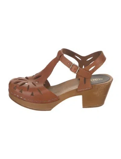 Pre-owned Swedish Hasbeens Leather Pumps In Brown
