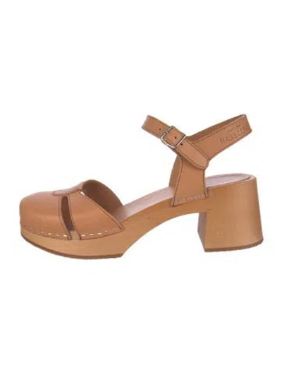 Pre-owned Swedish Hasbeens Leather Pumps In Brown