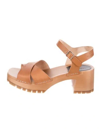 Pre-owned Swedish Hasbeens Leather Pumps In Brown