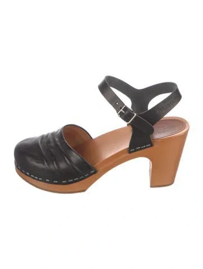 Pre-owned Swedish Hasbeens Leather Sandals In Brown