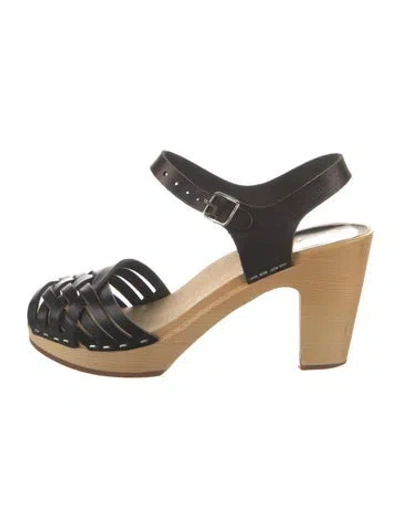 Pre-owned Swedish Hasbeens Leather Slingback Pumps