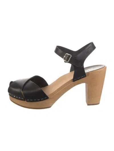 Pre-owned Swedish Hasbeens Leather Slingback Pumps