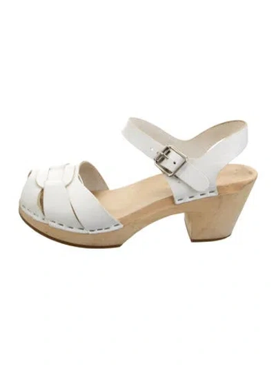 Pre-owned Swedish Hasbeens Leather In White