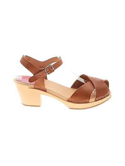 Pre-owned Swedish Hasbeens Sandals In Brown