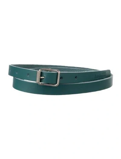 Pre-owned Swedish Hasbeens Skinny Leather Waist Belt In Blue