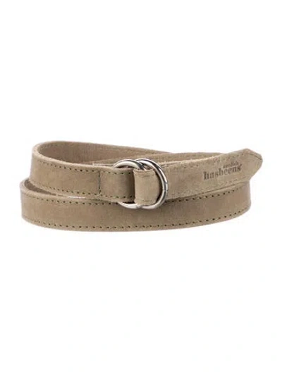 Pre-owned Swedish Hasbeens Suede Belt In Multi