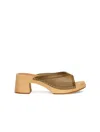 Swedish Hasbeens Triangle Slip Sandal In Piombo In Beige