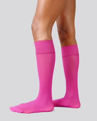 Swedish Stockings 2-pack Elin Premium Knee-highs In Pink