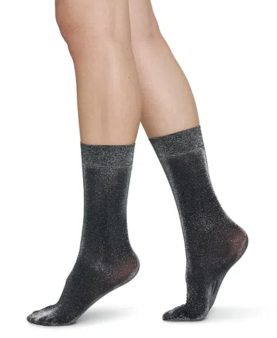 Swedish Stockings 2-pack Ines Shimmery Socks In Black