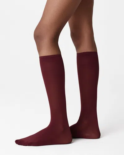Swedish Stockings 2-pack Olivia Premium Knee-highs In Deep Red