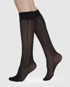 Swedish Stockings Astrid Net Knee-highs In Black
