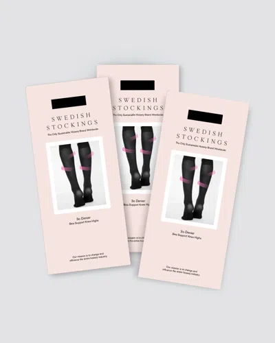 Swedish Stockings Bea Support Knee-highs Bundle: 3 Pairs In Black