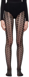 Swedish Stockings Black Meja Net Tights In Black