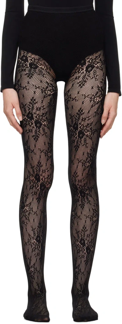 Swedish Stockings Rosa Lace Tights | Black
