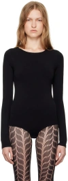 Swedish Stockings Black Vega Bodysuit In Black