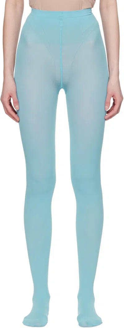 Swedish Stockings Blue Olivia Premium Tights In Sky Blue