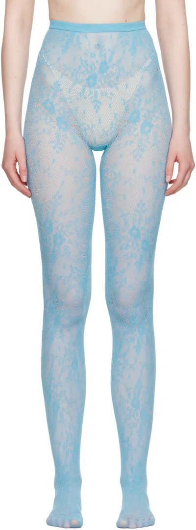 Swedish Stockings Blue Rosa Lace Tights