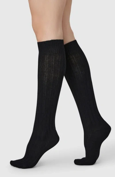 Swedish Stockings Bodil Chunky Knee High Socks In Black