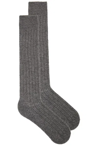 Swedish Stockings Bodil Chunky Knee High Socks In Gray