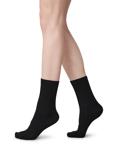 Swedish Stockings Bodil Chunky Crew Socks In Black