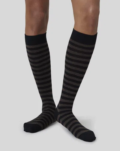 Swedish Stockings Britta Cotton Stripe Knee-highs In Multi