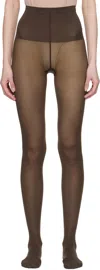 Swedish Stockings Brown Svea Premium Tights In Dark Brown