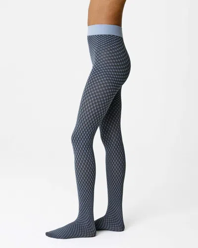 Swedish Stockings Clara Mod Tights In Dusty Blue