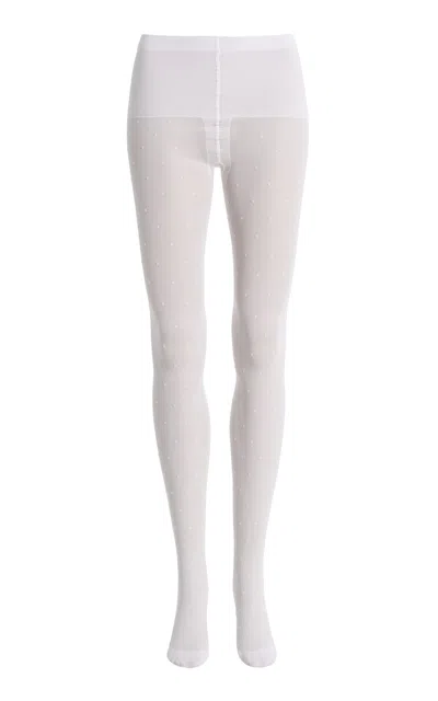 Swedish Stockings Doris Dots Tights In White