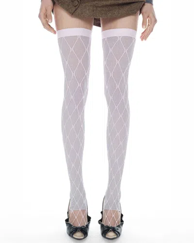 Swedish Stockings Double Leg Warmers - August Barron In White
