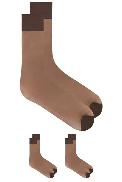 Swedish Stockings Elin Premium Knee High 2-pack Socks In Brown