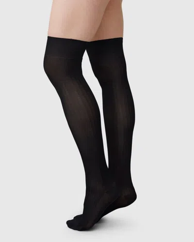 Swedish Stockings Ella Rib Over-knee In Black