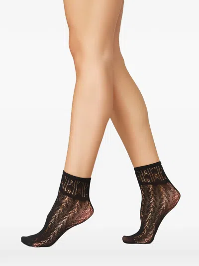 Swedish Stockings Erica Crochet Socks In Black