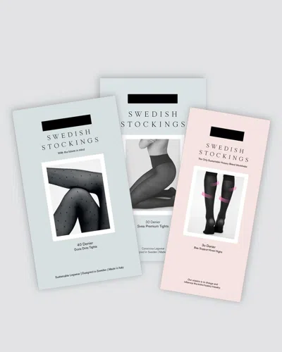 Swedish Stockings Favorites Bundle: Doris & Svea Tights, Bea Knee-highs In Black