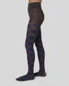 Swedish Stockings Franka Check Tights In Blue