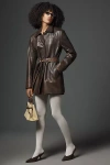 Swedish Stockings Freja Ribbed Wool Blend Tights In Brown