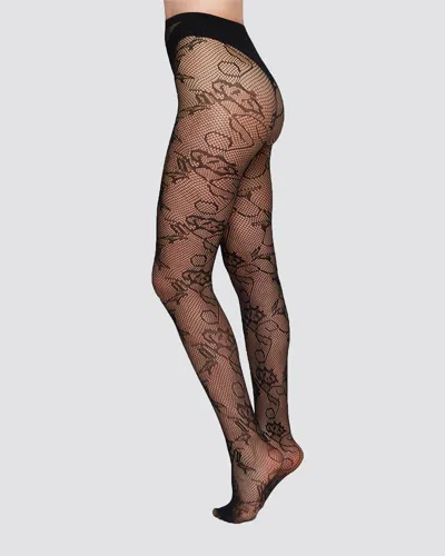 Swedish Stockings Frida Lace Tights In Black