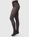 Swedish Stockings Helena Face Tights In Black
