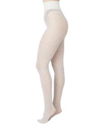 Swedish Stockings Ina Pointelle Tights In White