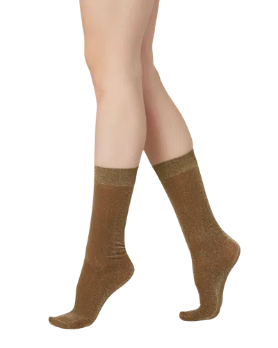 Swedish Stockings Ines Shimmery Socks In Gold