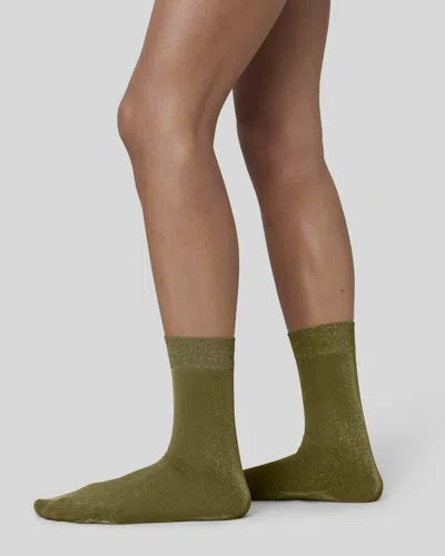 Swedish Stockings Ines Shimmery Socks In Green