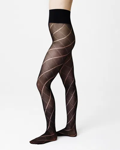 Swedish Stockings Kitty Argyle Tights In Black