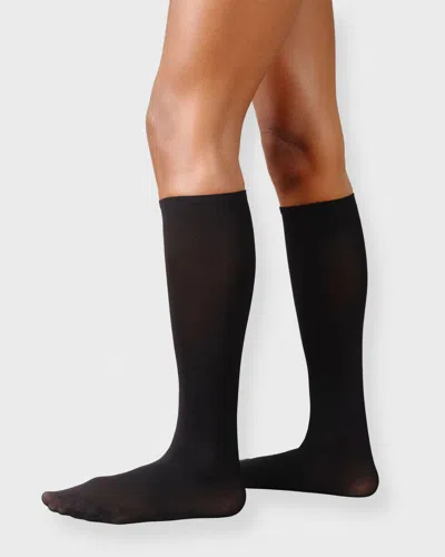 Swedish Stockings Knee-high 2-pack Olivia Premium In Black