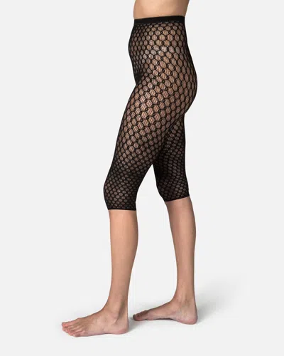 Swedish Stockings Laura Net Capri In Black