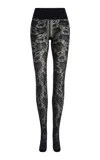 Swedish Stockings Lily Lace Tights In Black