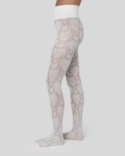 Swedish Stockings Lily Lace Tights In White