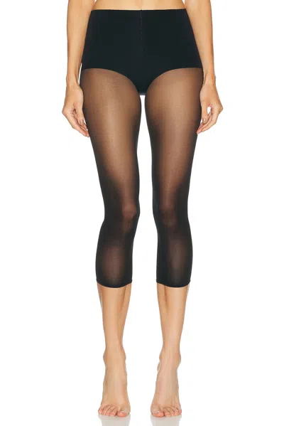 Swedish Stockings Malva Sheer Capri Tights In Black