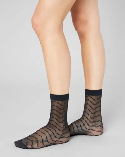 Swedish Stockings Mila Ruffle Socks In Black